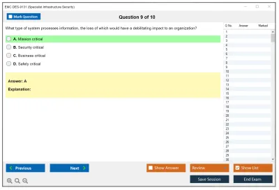 EMC DES-9131 Specialist - Infrastructure Security Exam Practice test exam simulator test engine exam Prep practice test questions answers Image 9