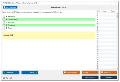 HP HP2-H65 Selling HP Personal Systems Services 2018 Practice test exam simulator test engine exam Prep practice test questions answers Image 2