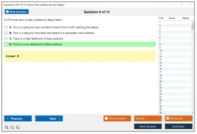 Checkpoint 156-115.77 Check Point Certified Security Master Practice test exam simulator test engine exam Prep practice test questions answers Image 6