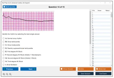 Test Prep ACLS Advanced Cardiac Life Support Practice test exam simulator test engine exam Prep practice test questions answers Image 14