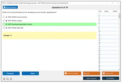 SAP C_HCADM_02 SAP Certified Technology Associate - SAP HANA Cloud Provisioning and Administration Practice test exam simulator test engine exam Prep practice test questions answers Image 6