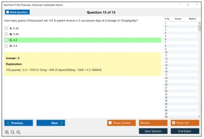 Test Prep PTCB Pharmacy Technician Certification Board Practice test exam simulator test engine exam Prep practice test questions answers Image 15