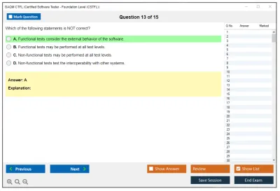 GAQM CTFL Certified Software Tester - Foundation Level (CSTFL) Practice test exam simulator test engine exam Prep practice test questions answers Image 13