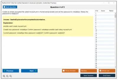 RedHat EX447 Red Hat Certified Specialist in Advanced Automation: Ansible Best Practices Practice test exam simulator test engine exam Prep practice test questions answers Image 4