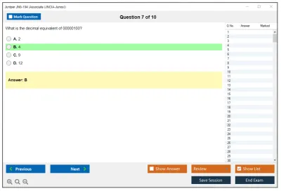 Juniper JN0-104 Junos - Associate (JNCIA-Junos) Practice test exam simulator test engine exam Prep practice test questions answers Image 7