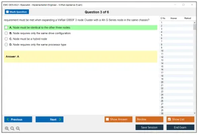 EMC DES-6321 Specialist - Implementation Engineer - VxRail Appliance Exam Practice test exam simulator test engine exam Prep practice test questions answers Image 3