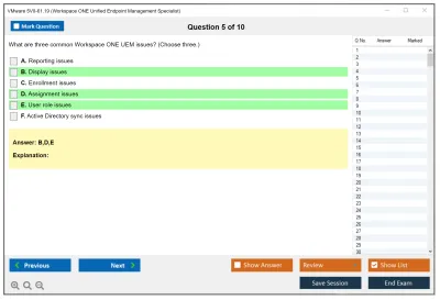 VMware 5V0-61.19 Workspace ONE Unified Endpoint Management Specialist Practice test exam simulator test engine exam Prep practice test questions answers Image 5