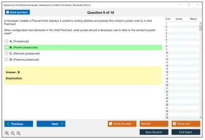 Salesforce OmniStudio-Developer Salesforce Certified OmniStudio Developer Practice test exam simulator test engine exam Prep practice test questions answers Image 6