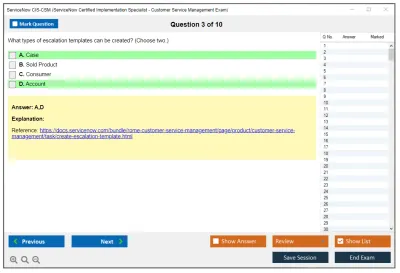 ServiceNow CIS-CSM ServiceNow Certified Implementation Specialist - Customer Service Management Exam Practice test exam simulator test engine exam Prep practice test questions answers Image 3