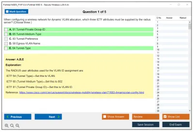 Fortinet NSE6_FWF-6.4 Fortinet NSE 6 - Secure Wireless LAN 6.4 Practice test exam simulator test engine exam Prep practice test questions answers Image 1