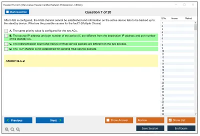 Huawei H12-321 Wlan-Cewa (Huawei Certified Network Professional - CEWA) Practice test exam simulator test engine exam Prep practice test questions answers Image 7