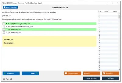 Adobe AD0-E710 Adobe Commerce Front-End Developer Expert Practice test exam simulator test engine exam Prep practice test questions answers Image 4