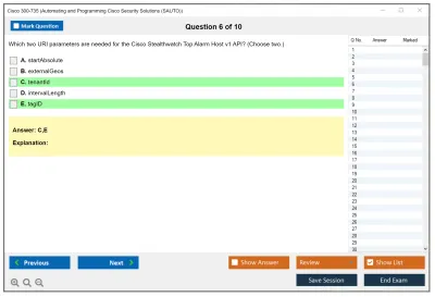 Cisco 300-735 Automating and Programming Cisco Security Solutions (300-735 SAUTO) Practice test exam simulator test engine exam Prep practice test questions answers Image 6
