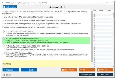 Cisco 300-620 Implementing Cisco Application Centric Infrastructure (300-620 DCACI) Practice test exam simulator test engine exam Prep practice test questions answers Image 9