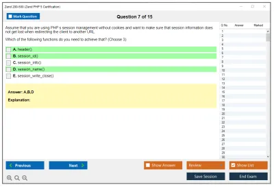 Zend 200-500 Zend PHP 5 Certification Practice test exam simulator test engine exam Prep practice test questions answers Image 7