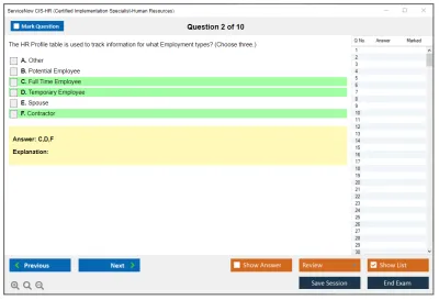 ServiceNow CIS-HR Certified Implementation Specialist-Human Resources Practice test exam simulator test engine exam Prep practice test questions answers Image 2