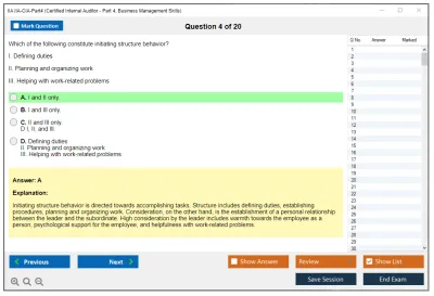 IIA IIA-CIA-Part4 Certified Internal Auditor - Part 4, Business Management Skills Practice test exam simulator test engine exam Prep practice test questions answers Image 4