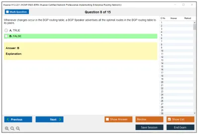Huawei H12-221 HCNP-R&amp;S-IERN (Huawei Certified Network Professional-Implementing Enterprise Routing Network) Practice test exam simulator test engine exam Prep practice test questions answers Image 8