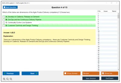 SAFe SAFe-Agilist-5.1 SAFe Agilist (SA) 5.1 Practice test exam simulator test engine exam Prep practice test questions answers Image 4