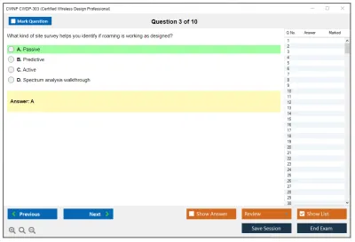 CWNP CWDP-303 Certified Wireless Design Professional Practice test exam simulator test engine exam Prep practice test questions answers Image 3