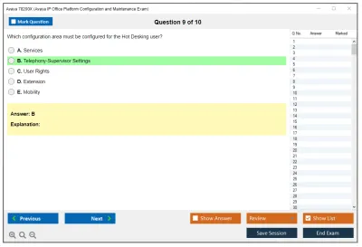 Avaya 78200X Avaya IP Office Platform Configuration and Maintenance Exam Practice test exam simulator test engine exam Prep practice test questions answers Image 9