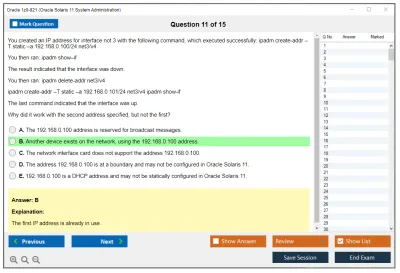 Oracle 1z0-821 Oracle Solaris 11 System Administration Practice test exam simulator test engine exam Prep practice test questions answers Image 11