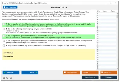 Oracle 1z0-1084-20 Oracle Cloud Infrastructure Developer 2020 Associate Practice test exam simulator test engine exam Prep practice test questions answers Image 1