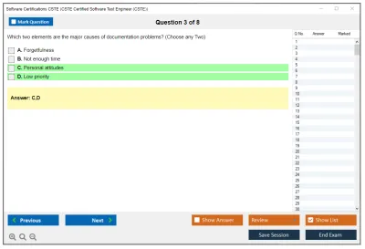 Software Certifications CSTE Certified Software Tester Practice test exam simulator test engine exam Prep practice test questions answers Image 3