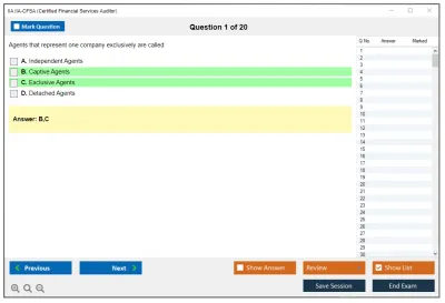 IIA IIA-CFSA Certified Financial Services Auditor Practice test exam simulator test engine exam Prep practice test questions answers Image 1