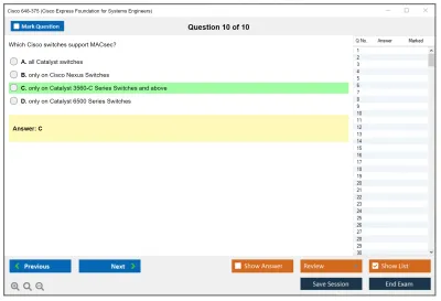 Cisco 648-375 Cisco Express Foundation for Systems Engineers Practice test exam simulator test engine exam Prep practice test questions answers Image 10