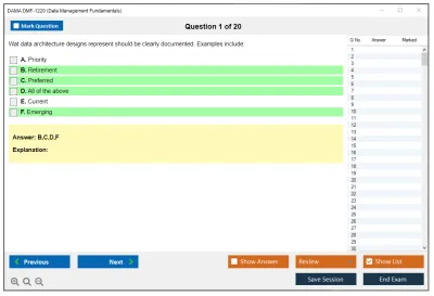 DAMA DMF-1220 Data Management Fundamentals Practice test exam simulator test engine exam Prep practice test questions answers Image 1