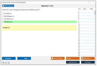 CyberArk CAU305 CyberArk CDE Recertification Practice test exam simulator test engine exam Prep practice test questions answers Image 7