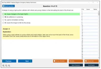 Test Prep NREMT National Registry Emergency Medical Technician Practice test exam simulator test engine exam Prep practice test questions answers Image 14