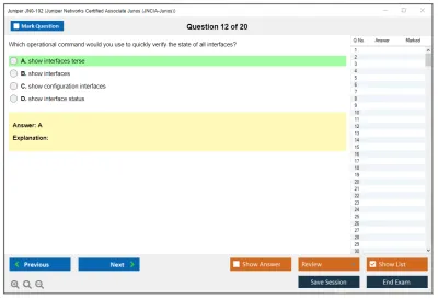 Juniper JN0-102 Juniper Networks Certified Associate Junos (JNCIA-Junos) Practice test exam simulator test engine exam Prep practice test questions answers Image 12