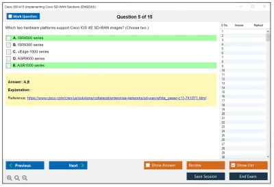 Cisco 300-415 Implementing Cisco SD-WAN Solutions (300-415 ENSDWI) Practice test exam simulator test engine exam Prep practice test questions answers Image 5