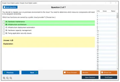Google Cloud-Digital-Leader Google Cloud Digital Leader exam Practice test exam simulator test engine exam Prep practice test questions answers Image 2
