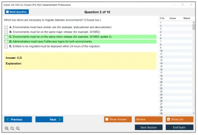 Oracle 1z0-1033-22 Oracle CPQ 2022 Implementation Professional Practice test exam simulator test engine exam Prep practice test questions answers Image 2