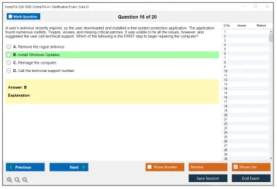 CompTIA 220-1002 CompTIA A+ Certification Exam: Core 2 Practice test exam simulator test engine exam Prep practice test questions answers Image 16