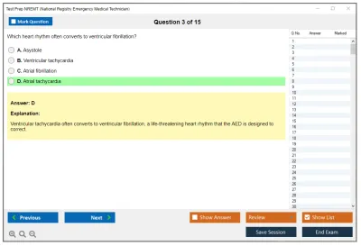 Test Prep NREMT National Registry Emergency Medical Technician Practice test exam simulator test engine exam Prep practice test questions answers Image 3