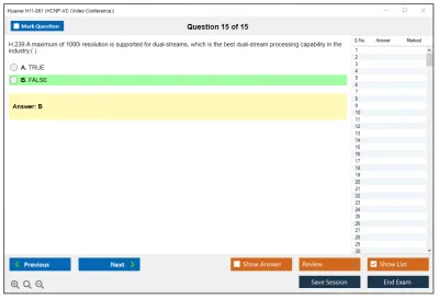 Huawei H11-861 HCNP-VC (Video Conference) Practice test exam simulator test engine exam Prep practice test questions answers Image 15