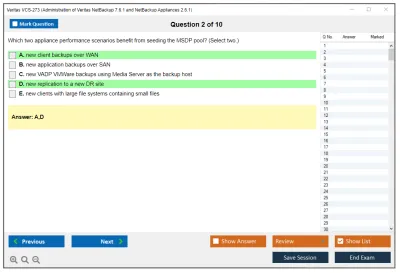 Veritas VCS-273 Administration of Veritas NetBackup 7.6.1 and NetBackup Appliances 2.6.1 Practice test exam simulator test engine exam Prep practice test questions answers Image 2