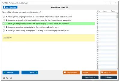 AMA PCM Professional Certified Marketer Practice test exam simulator test engine exam Prep practice test questions answers Image 10