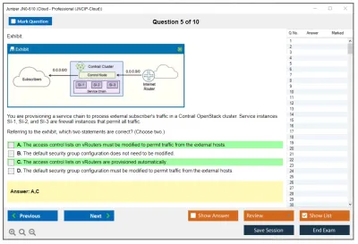 Juniper JN0-610 Cloud - Professional (JNCIP-Cloud) Practice test exam simulator test engine exam Prep practice test questions answers Image 5