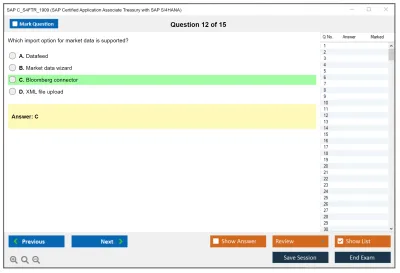 SAP C_S4FTR_1909 SAP Certified Application Associate Treasury with SAP S/4HANA Practice test exam simulator test engine exam Prep practice test questions answers Image 12
