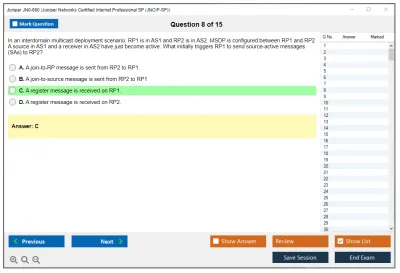 Juniper JN0-660 Juniper Networks Certified Internet Professional SP (JNCIP-SP) Practice test exam simulator test engine exam Prep practice test questions answers Image 8