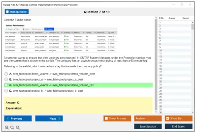 Netapp NS0-527 NetApp Certified Implementation Engineer - Data Protection Practice test exam simulator test engine exam Prep practice test questions answers Image 7
