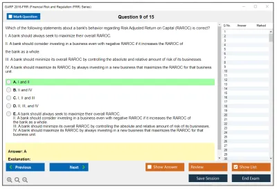 GARP 2016-FRR Financial Risk and Regulation (FRR) Series Practice test exam simulator test engine exam Prep practice test questions answers Image 9