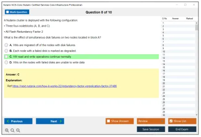 Nutanix NCS-Core Nutanix Certified Services Core Infrastructure Professional Practice test exam simulator test engine exam Prep practice test questions answers Image 8