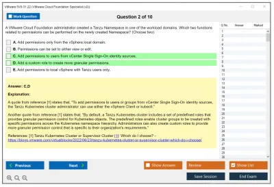 VMware 5V0-31.22 VMware Cloud Foundation Specialist (v2) Practice test exam simulator test engine exam Prep practice test questions answers Image 2