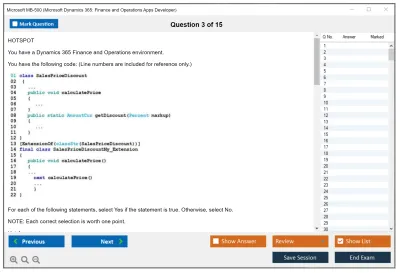Microsoft MB-500 Microsoft Dynamics 365: Finance and Operations Apps Developer Practice test exam simulator test engine exam Prep practice test questions answers Image 3
